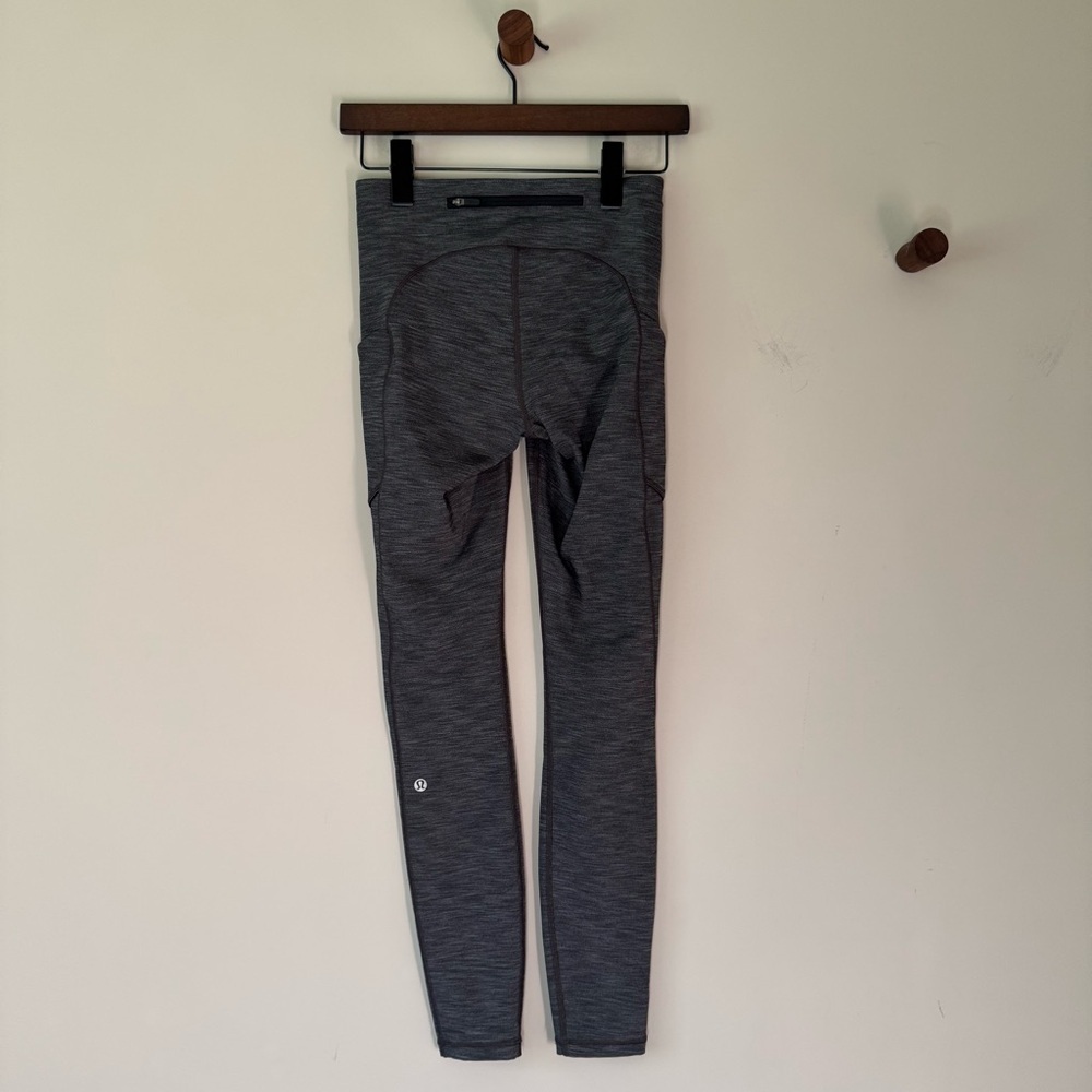 LULULEMON SPEED UP TIGHT WITH POCKETS GRAY SPACE DYE COLOR SIZE 4 - Picture 2 of 9